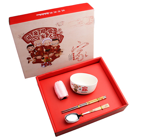 相親相愛一家人陶瓷餐具四件套