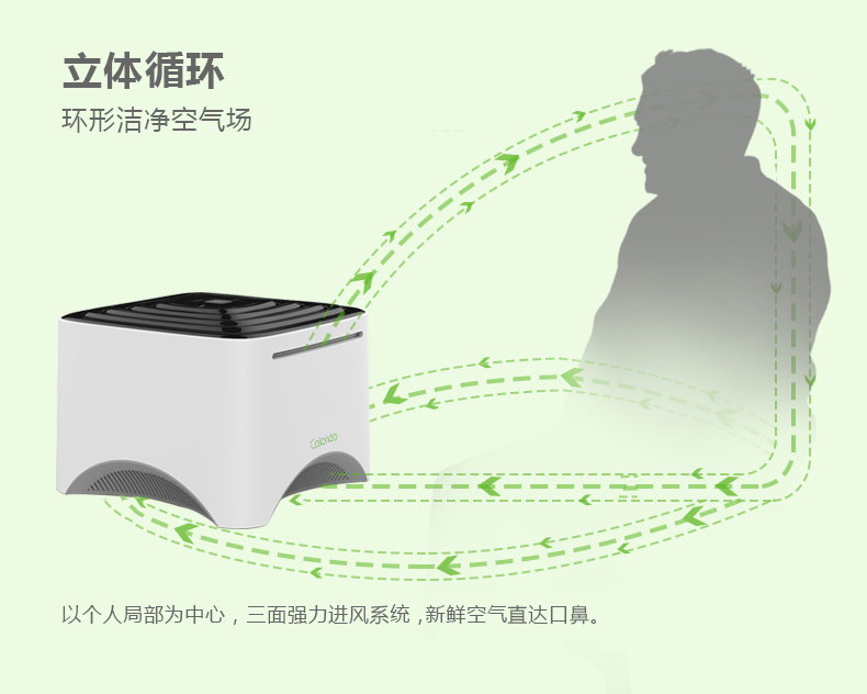 綠袖子 空氣凈化器家用小型車載除甲醛霧霾二手煙公司商務(wù)禮品禮包桌面負(fù)離子凈化器 經(jīng)濟(jì)版C803